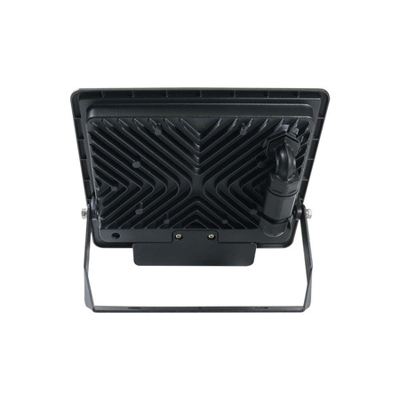 Reflektor LED 50W 4000lm 3000K IP65 Černá s tlumičem. pohybovým senzorem a funkcí CUT-OFF Samsung Chip VT-158S-B V-TAC