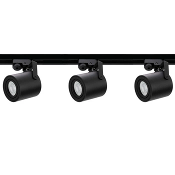 Sada osvětlovacích přípojnic 1.5 m +3x LED přípojnice s reflektorem GU10 černá matná