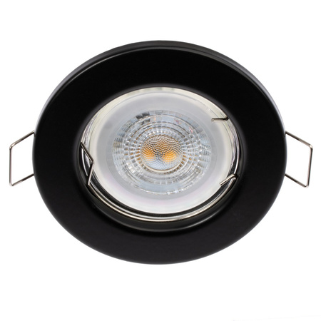 Halogenová Podhledové svítidlo GU10, MR16 Stálá Kulatá Černá Plech LUMILED