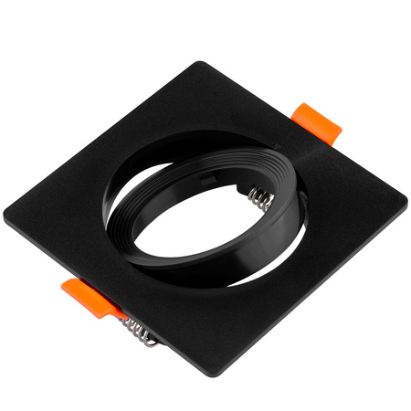 Halogenová Podhledové svítidlo GU10, MR16 Nastavitelná Čtvercová Černá VENTUS LUMILED