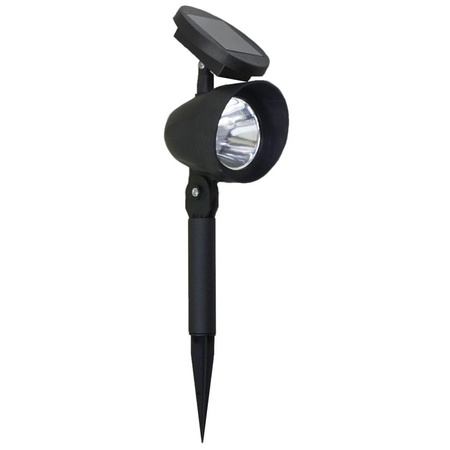 Solární zahradní lampa LED s hnacím směrovým reflektorem a soumrakovým senzorem černá IP44