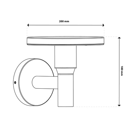 Venkovní zahradní lampa CCT LED nástěnná lampa 12W 3000-6500K IP65 CORTUS LUMILED