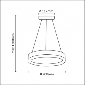 LED FOKKO 9W 3000K WHITE GOLDLUX módní závěsné. stropní svítidlo (Polux)