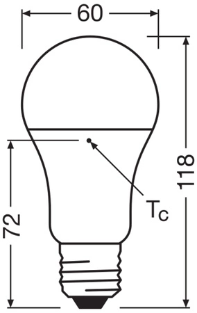 LED žárovka A60 E27 13W = 100W 1521lm 3000K teplá bílá 180° Classic Ledvance