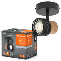 LED stropní nástěnné svítidlo Nástěnná povrchová montáž 3,4 W 230lm 3000K Teplé stmívatelné dekorativní černé bodové svítidlo Ledvance