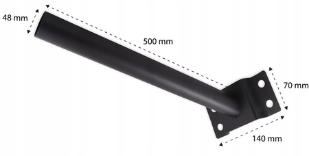 Držák pouliční lampy SOLAR 41CM PIPE ?48mm Masterled Black