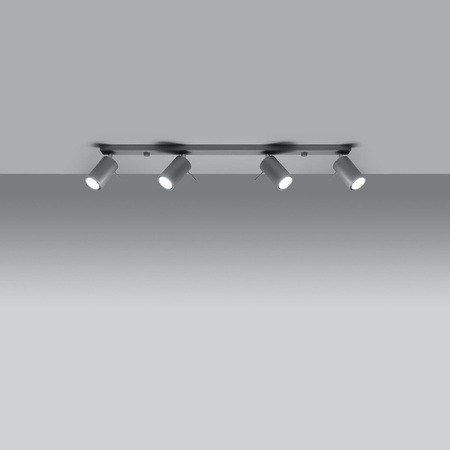 Svítidlo pro povrchovou montáž RING 4L 4xGU10 Reflektor halogenový pohyblivý Minimalistická šedá SOLLUX