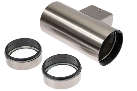 Zahradní fasádní svítidlo horní a spodní LED QUAZAR 10 GU10 IP44 KOBI ALUMINIUM CHROME