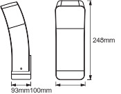 SMART LED nástěnné svítidlo 9W RGB+W Tmavě šedá SMART+ WiFi CURVE LEDVANCE