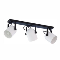 SPECTRA BLACK/WHITE Bodové stropní svítidlo pro povrchovou montáž černá/bílá Moderní 3xE27 3490 TK Lighting