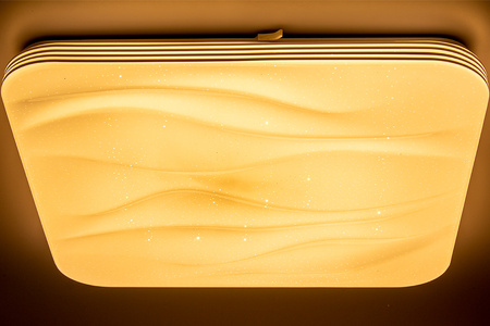 LED stropní koupelnový plafón 72W 3000-6500K White Square Diamond 43cm + dálkové ovládání