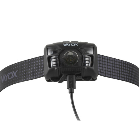 Dobíjecí LED čelovka s pohybovým senzorem XM-L Q5 3W VA0020 VAYOX