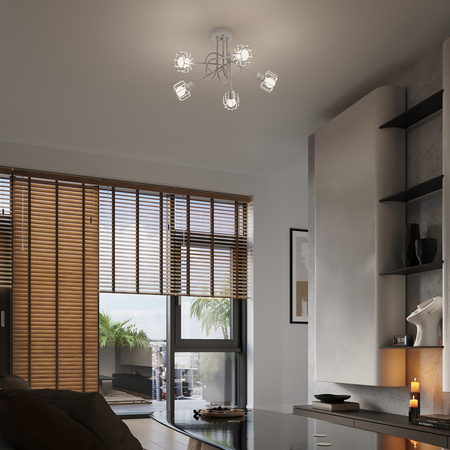 BELUCI 3 3xE14 Bílé moderní stropní svítidlo SOLLUX