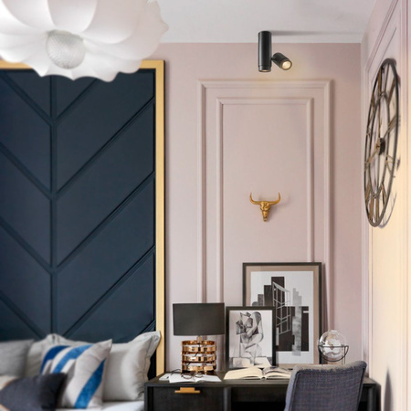 Přisazené svítidlo Stropní svítidlo LED trubice 2xGU10 Černá VIDEX