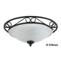 Plafond LED stropní svítidlo Povrchová montáž 2x E27 Black Classic Athen Rabalux