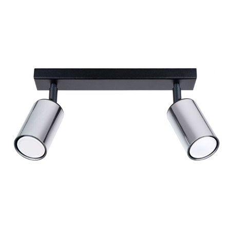 WINX stropní svítidlo 2xGU10 Reflektor Moving Black Chrome Modern SOLLUX