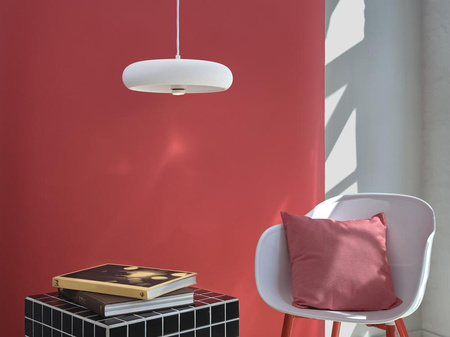 Dekorativní stropní závěsné svítidlo E27 s převisem bílý dekor Ledvance