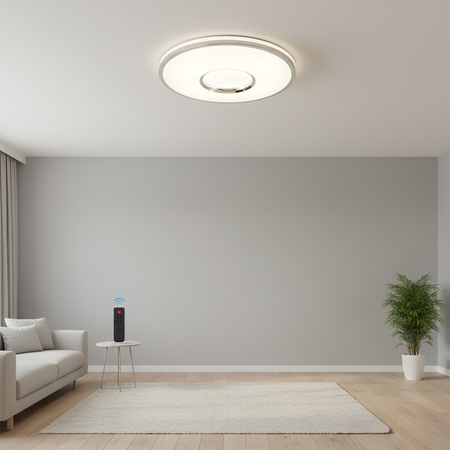 LED stropní svítidlo Leon 36W 2160lm 49cm GOLDLUX (Polux) + dálkový ovladač