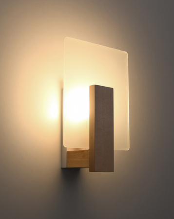 Nástěnné svítidlo LED LAPPO E14 Přírodní dřevo SOLLUX