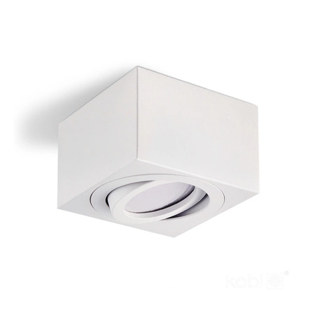 Halogenová bodová zářivka Square GU10 White OH37 Kobi pro povrchovou montáž