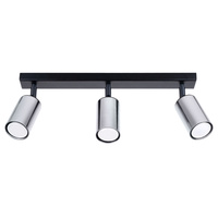 Stropní svítidlo WINX 3xGU10 Reflektor Moving Black Chrome Modern SOLLUX