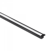 Zapuštěný hliníkový LED profil Black 2m se stínítkem z mléčného skla pro LED pásky + krytky Ecolight PW series