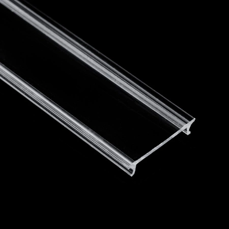 Krytka pro nástěnný nábytkový profil KM48, Průhledná 1m LUMILED