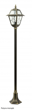 Stožár venkovní zahradní lampy LANTERN E27 Vitráž K 5002/1 N 160cm černá Su-Ma