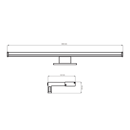 LED nástěnné svítidlo do koupelny 8W 900lm 4000K neutrální 120° černé IP44 ELBA Sanico Goldlux