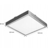 Přisazené stropní svítidlo LED Panel 18W 4000K Silver Solen IP44 Square
