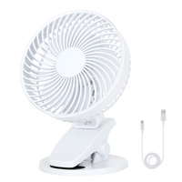 Stolní ventilátor s klipem Přenosný dobíjecí ventilátor s USB-C bílý Viento Windstar Kobi