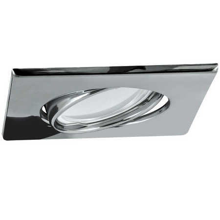 3x GOLDLUX (Polux) pohyblivá halogenová žárovka. hranatá. chrom + GU10 3.5W LED žárovka