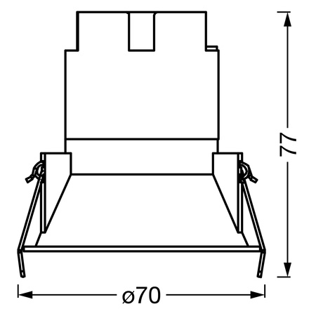 LED panelové bodové svítidlo 5W 350lm 4000K neutrální bílá černá Downlight Slim Ledvance