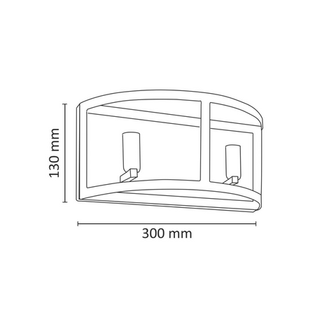 Svítidlo nástěnné WALL LIGHT Bresso 2xE14 GOLDLUX (Polux)