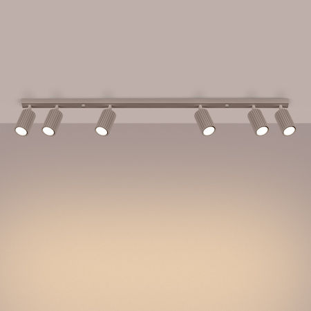 Stropní svítidlo s reflektorem 6x GU10 Hliník Taupe Carbon Deep Space SL.1766 Sollux