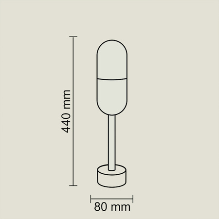 Zahradní sloupek HORTEN 1x E27 44 cm GOLDLUX (Polux) černý 314154