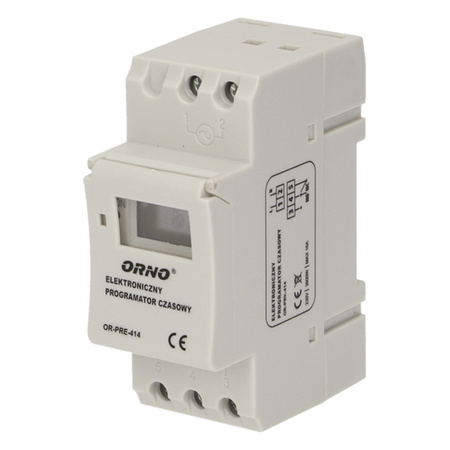 Časovač zapnutí/vypnutí LCD 16 programů 2 moduly DIN ORNO