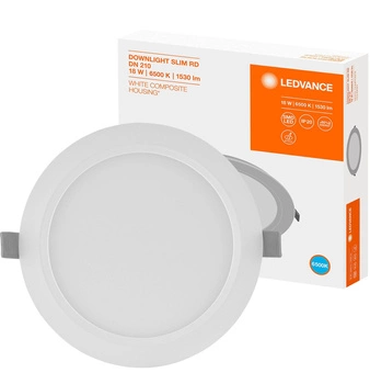 Zapuštěný LED panel 18W 6500K DOWNLIGHT Slim DN210 LEDVANCE kulatý