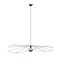ESKOLA E27 drátové závěsné LED stropní svítidlo 70cm černé SOLLUX
