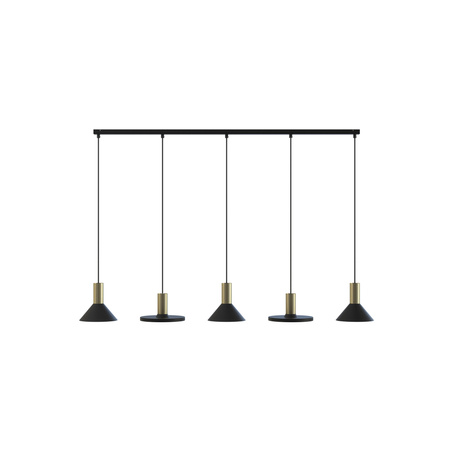 HERMANOS V 8032 Nowodvorski Stropní svítidlo černé 5x GU10 závěsné ocelové vysoké.130 cm Moderní
