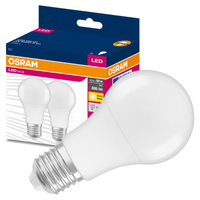 2x LED žárovka E27 A60 8.5W = 60W 806lm 2700K Teplá bílá 200° OSRAM HODNOTA