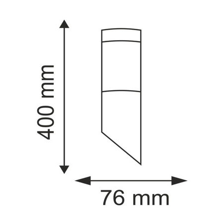 Zahradní nástěnné svítidlo E27 fasádní svítidlo LIVIA TUBA GOLDLUX (Polux) SLIGHT SATIN