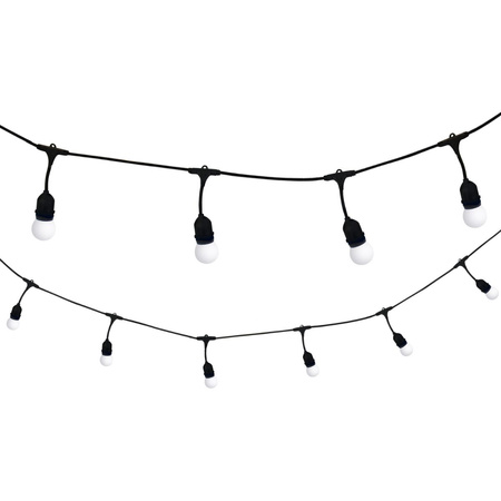 Garden Garland Party světelný řetěz 5.6m 10xE27 mléčný 6W GOLDLUX (Polux)