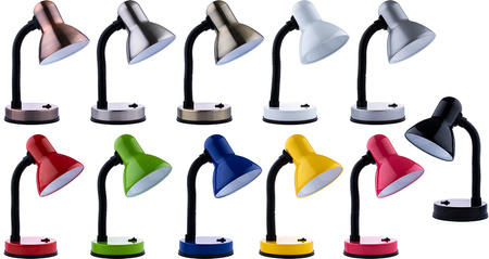 Lampa školní lavice pro LED E27 GAMA KM4010-ST. stříbrná