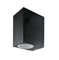 LED zahradní nástěnné svítidlo 2xGU10 BOSTON GOLDLUX (Polux) DOUBLE BLACK