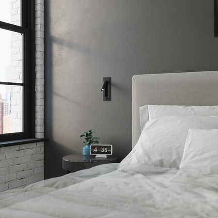 Nástěnné svítidlo Nástěnné svítidlo ENIF G9 Reflektor Moving Modern Black SOLLUX