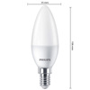 4x LED žárovka E14 B35 4,9W = 40W 470lm 4000K neutrální bílá Milk PHILIPS
