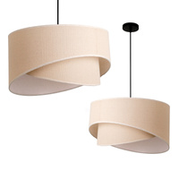 Bambusová dekorativní závěsná lampa E27 Boho Floxen Slant Kobi