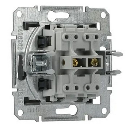 Dvojitý schodišťový vypínač bipolární bez rámu Asfora pro zapuštěnou montáž IP20 antracit