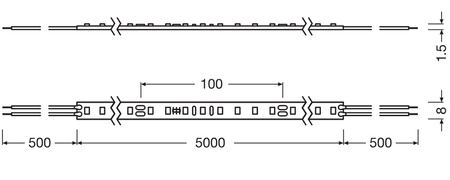 LED pásek 24V 24W 350LED Teplý 5m LEDVANCE